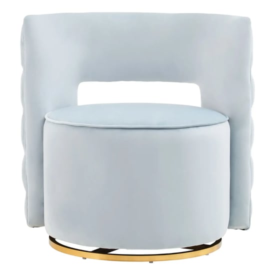 Read more about York velvet swivel bedroom chair in blue