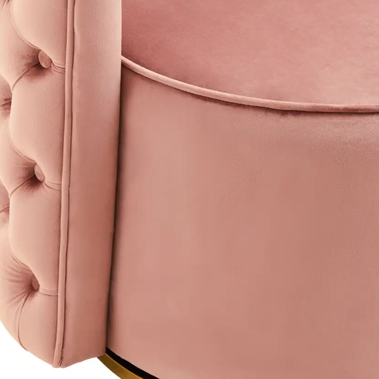 York Velvet Swivel Bedroom Chair In Pink