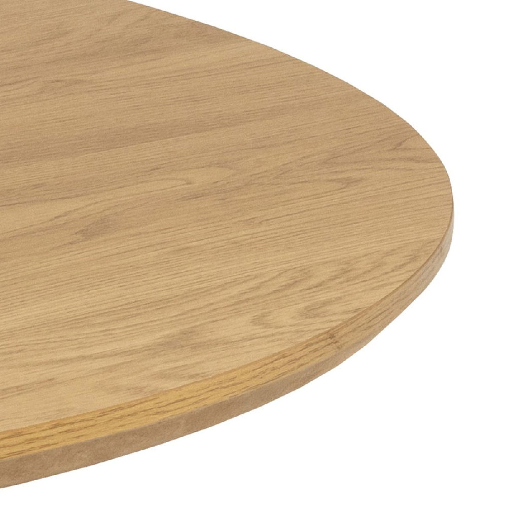 York Wooden Coffee Table Round In Oak
