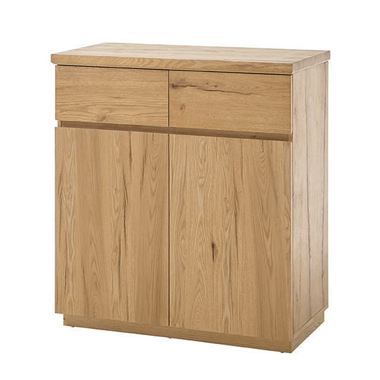 Yorkshire Wooden 2 Doors 2 Drawers Shoe Storage Cabinet In Oak_2