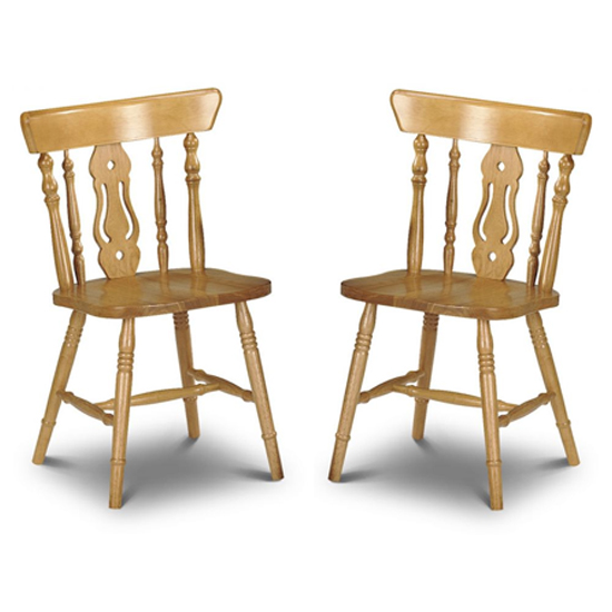 Product photograph of Yaella Honey Lacquered Fiddleback Dining Chairs In Pair from Furniture in Fashion