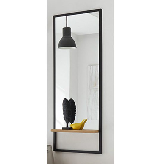 Yorkshire Narrow Wall Mirror With Oak Wooden Frame Furniture in Fashion