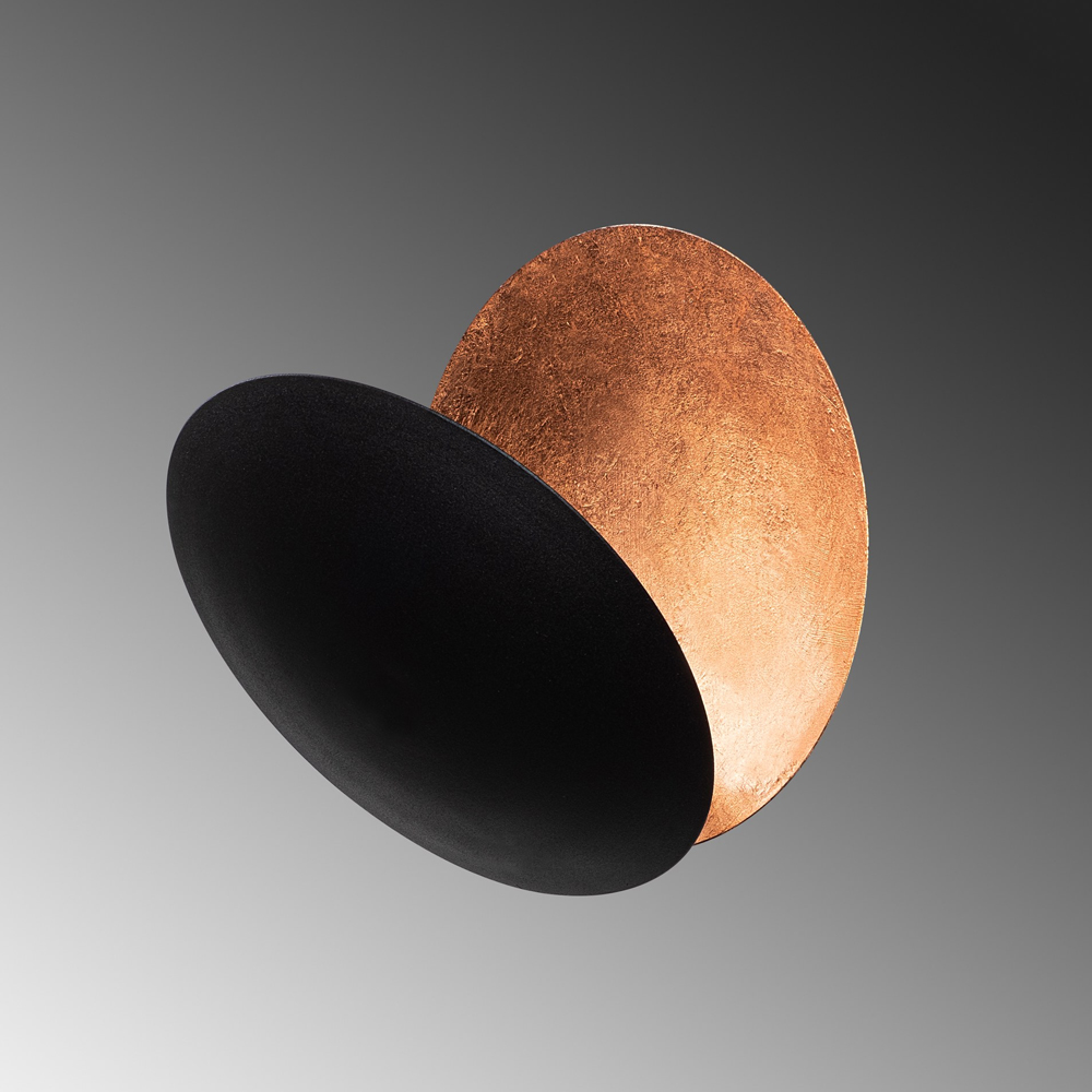 Yosma Metal Wall Light in Black and Copper