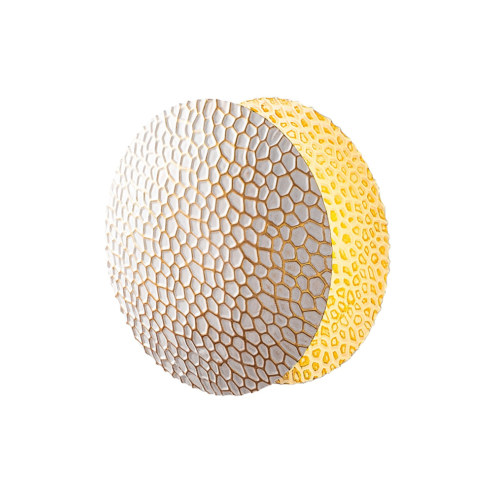 Yosma Metal Wall Light in White and Gold