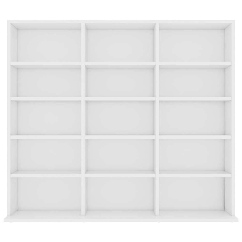 Ypsilanti Wooden Bookcase With 15 Shelves - White