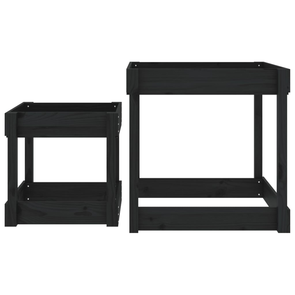 Ypsilanti Wooden Set Of 2 Sand Table In Black