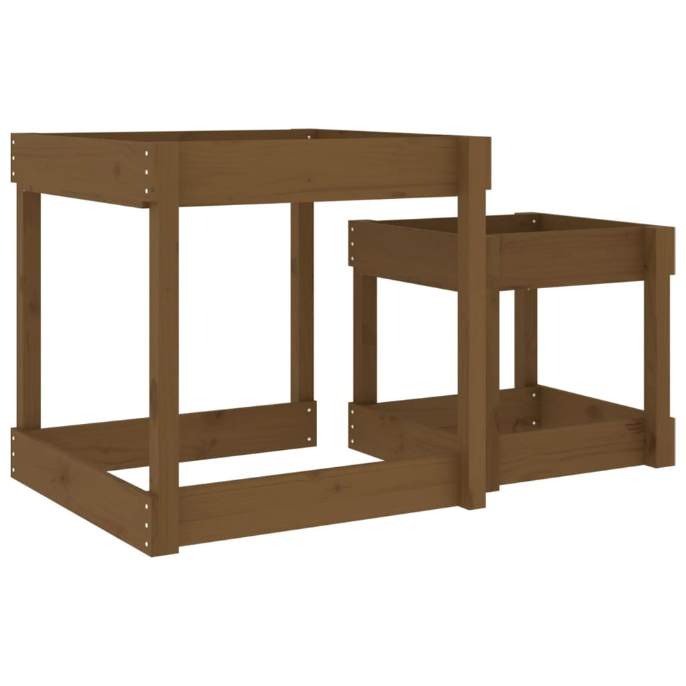 Ypsilanti Wooden Set Of 2 Sand Table In Honey Brown