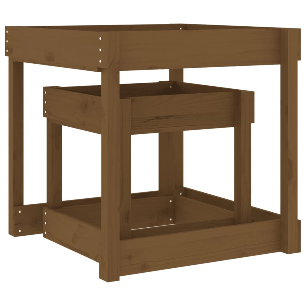 Ypsilanti Wooden Set Of 2 Sand Table In Honey Brown