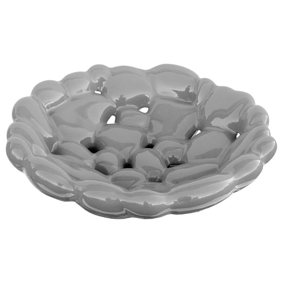 Product photograph of Yukon Ceramic Bubble Dish In Grey from Furniture in Fashion