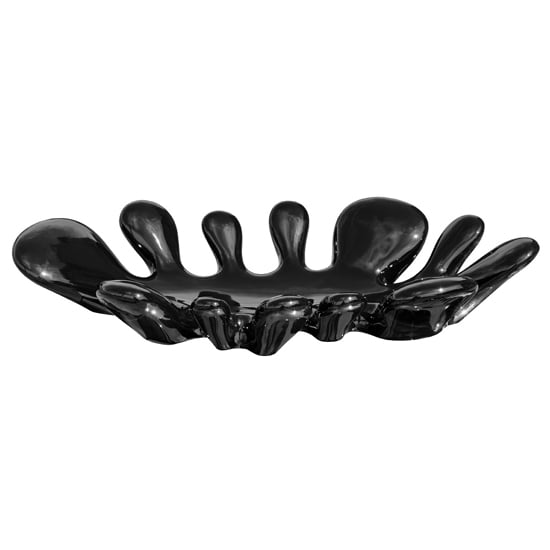 Product photograph of Yukon Ceramic Splash Dish In Black from Furniture in Fashion