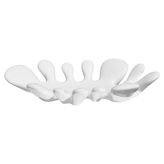 Product photograph of Yukon Ceramic Splash Dish In White from Furniture in Fashion