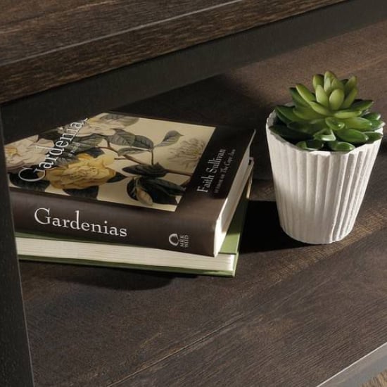 Yuma Industrial Wooden Coffee Table In Smoked Oak Furniture in Fashion