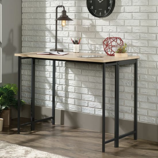 Yuma Industrial Wooden High Laptop Desk In Charter Oak Furniture in Fashion