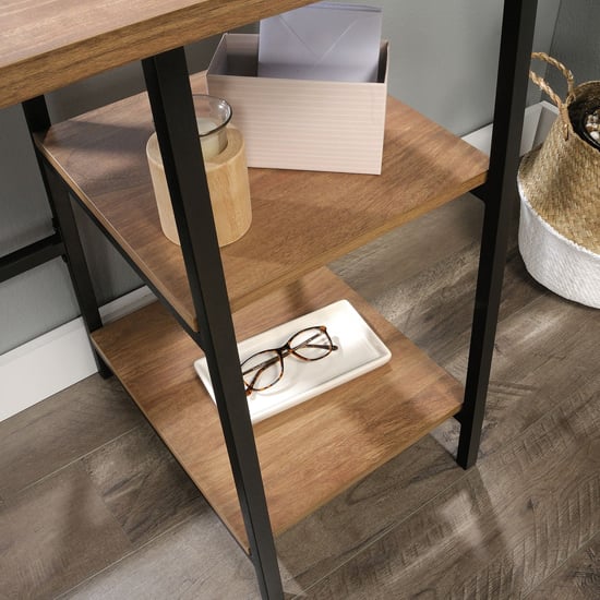 Indio Wooden Laptop Desk With 2 Shelves In Sindoori Mango