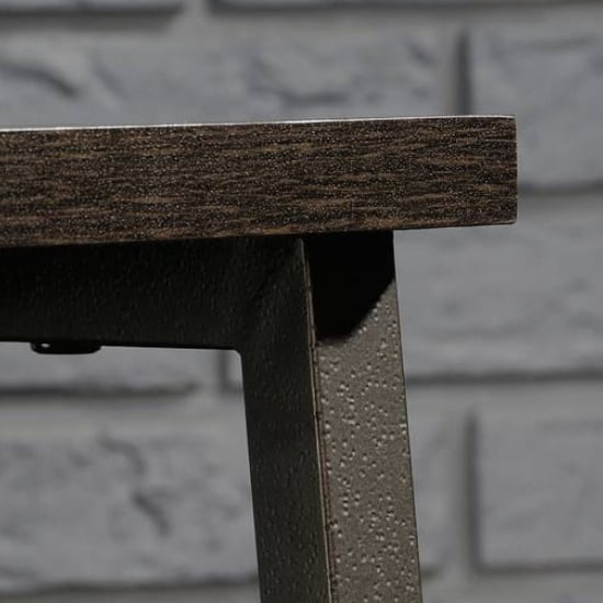Indio Wooden TV Stand With 2 Shelves In Smoked Oak