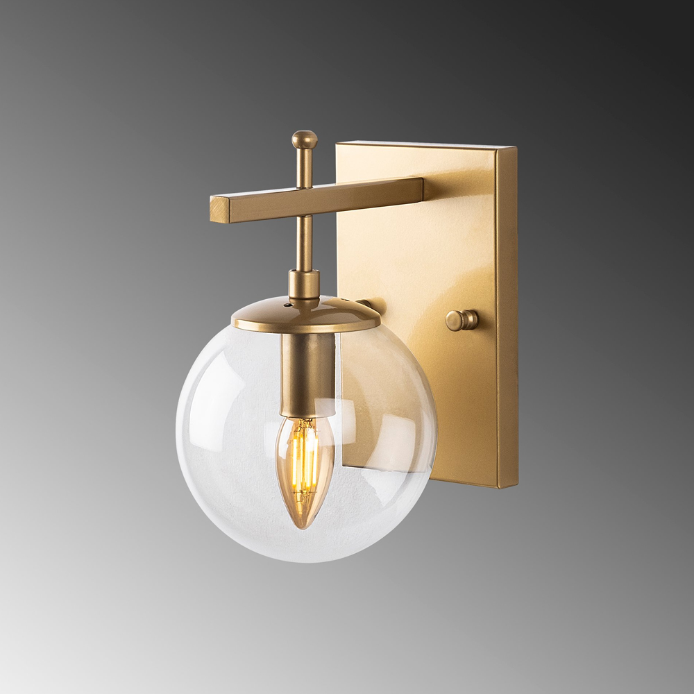 Zahar Metal Wall Light in Gold