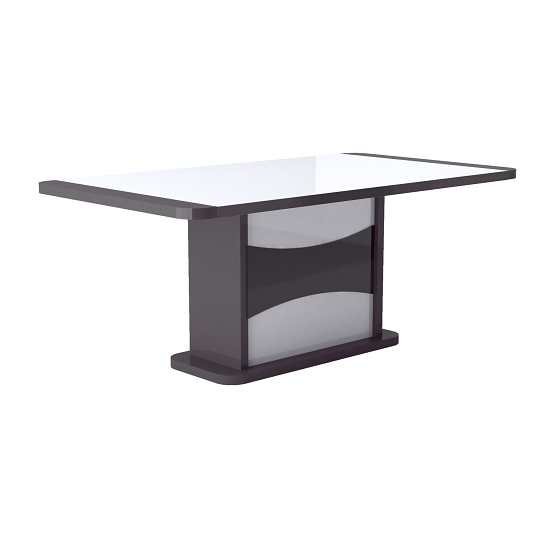 Zaire Extending Dining Table In White And Anthracite Gloss_2