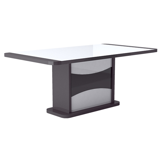 Zaire Extending High Gloss Dining Table In White And Grey_2