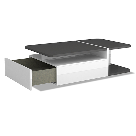 Zaire High Gloss Storage Coffee Table In White And Grey_3