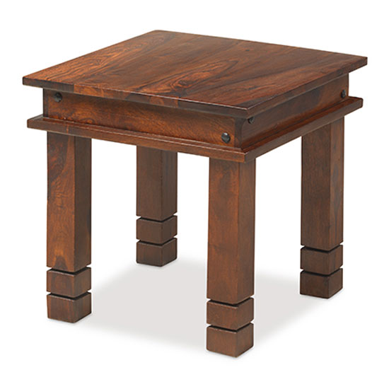 Photo of Zander 45cm wooden coffee table in sheesham with square legs