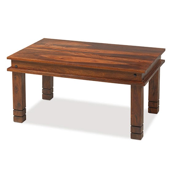 Photo of Zander 90cm wooden coffee table in sheesham with square legs