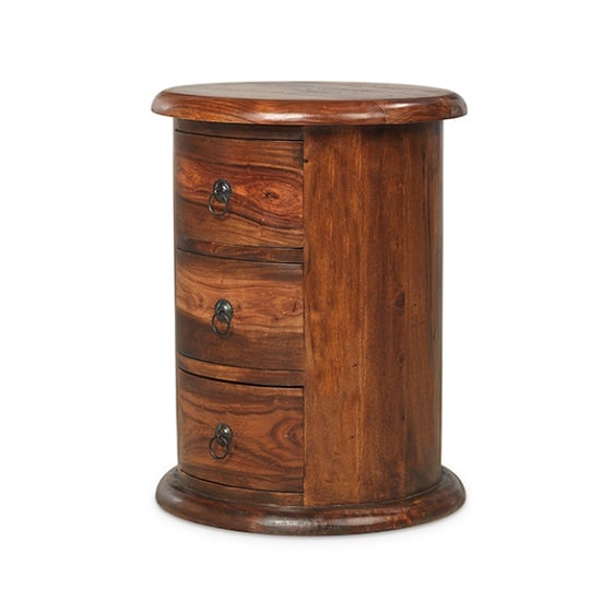 Product photograph of Zander Wooden Chest Of Drawers In Sheesham Hardwood And 3 Drawer from Furniture in Fashion