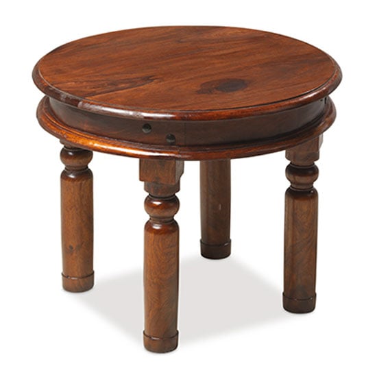 Read more about Zander medium round coffee table in sheesham with round legs