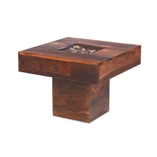 Read more about Zander pebble coffee table square in sheesham hardwood