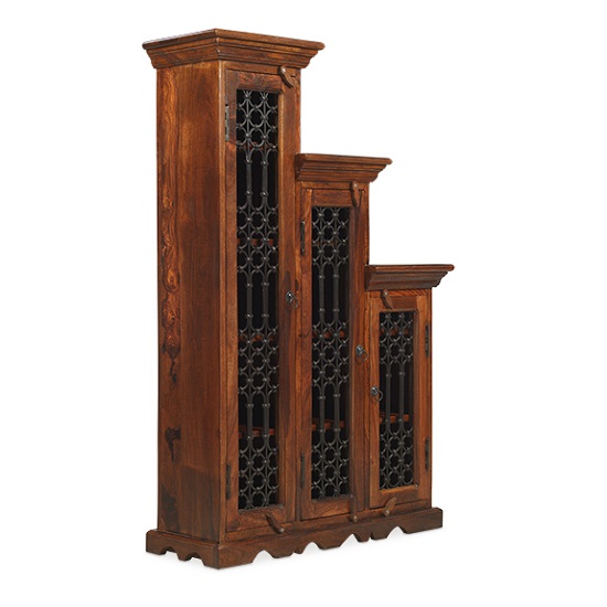 Read more about Zander wooden right step cd dvd unit tall in sheesham hardwood