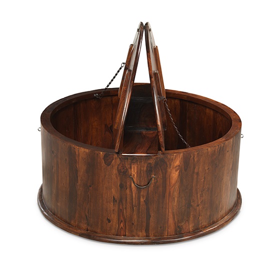 Zander Storage Coffee Table Round In Sheesham Hardwood_2