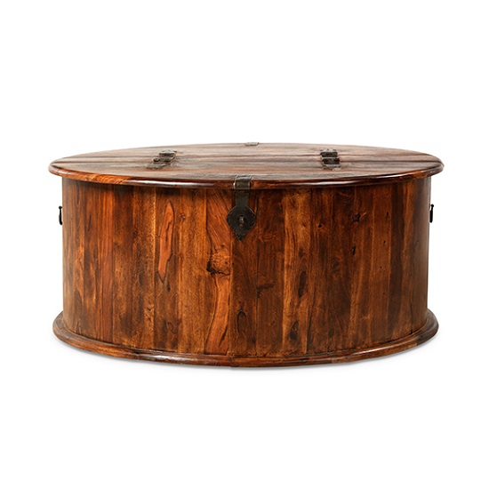 Zander Storage Coffee Table Round In Sheesham Hardwood_3