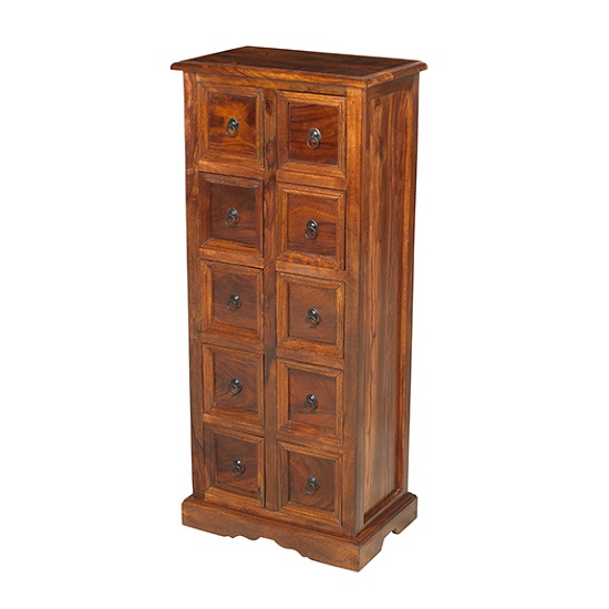 Zander Wooden CD DVD Storage Almirah In Sheesham Hardwood