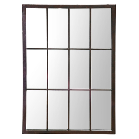 Outdoor Window Design Wall Mirror In Black Frame Furniture in Fashion