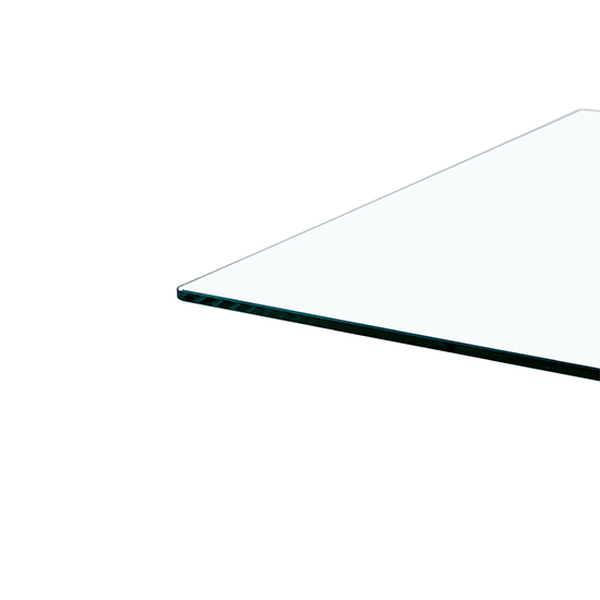 Zanti Clear Glass Dining Table With White High Gloss Base