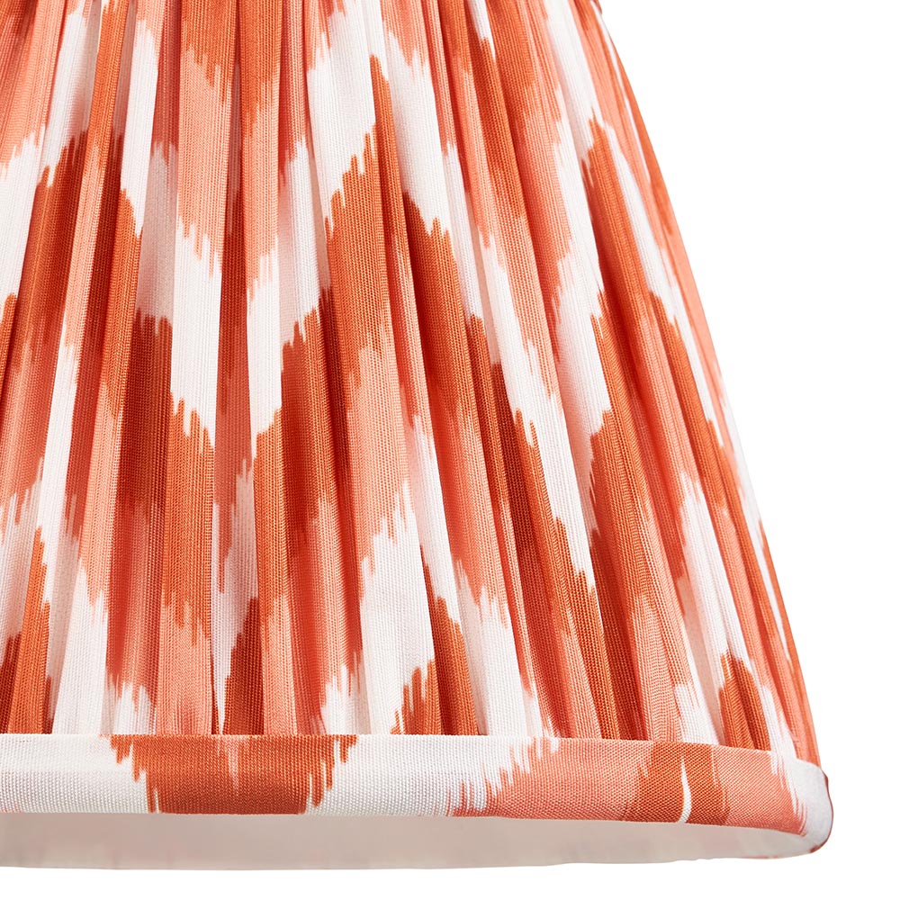 Zapopan Apricot Orange 20cm Shade Wood Table Lamp In Natural Ash