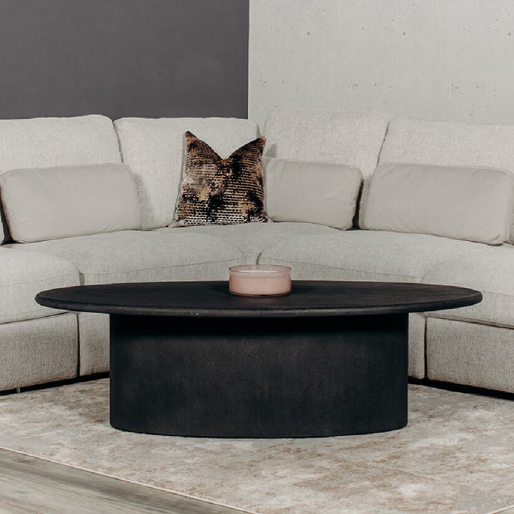 Read more about Zapopan wooden coffee table in black concrete effect