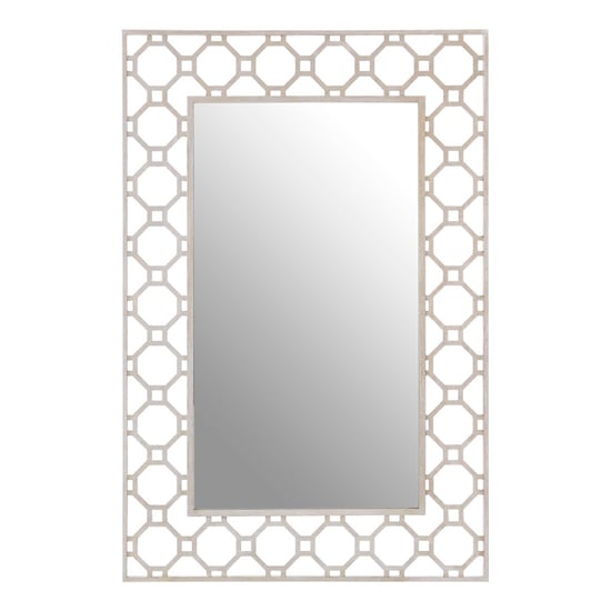 Zaria Arabesque Wall Bedroom Mirror In Antique Silver Frame