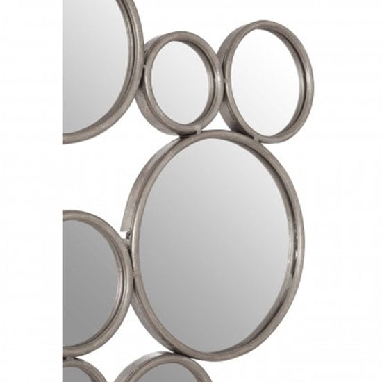 Zaria Large Multi Circle Wall Mirror In Antique Silver Frame_2