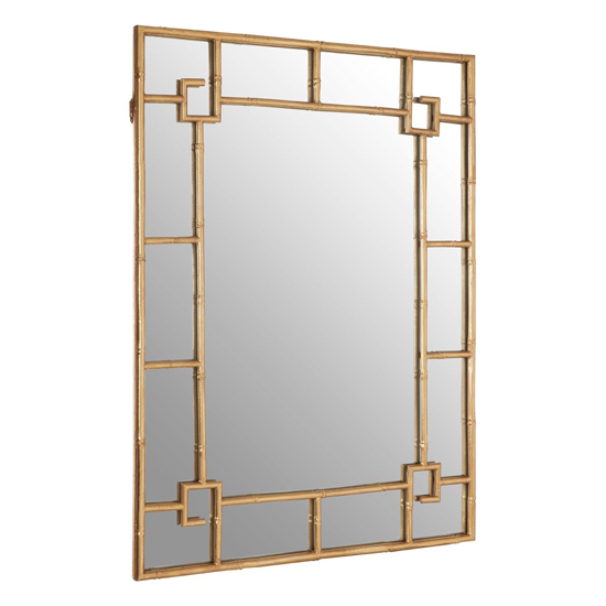 Zaria Panelled Wall Bedroom Mirror In Warm Gold Frame