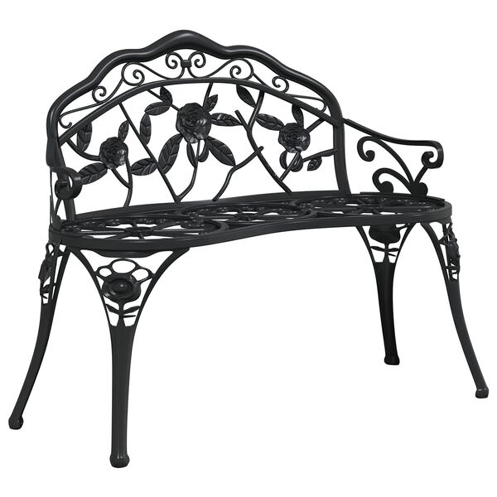 Zavino Outdoor Aluminium Seating Bench in Black