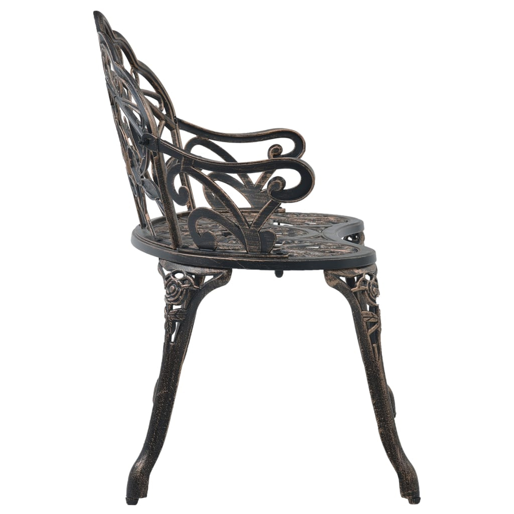 Zavino Outdoor Aluminium Seating Bench in Bronze