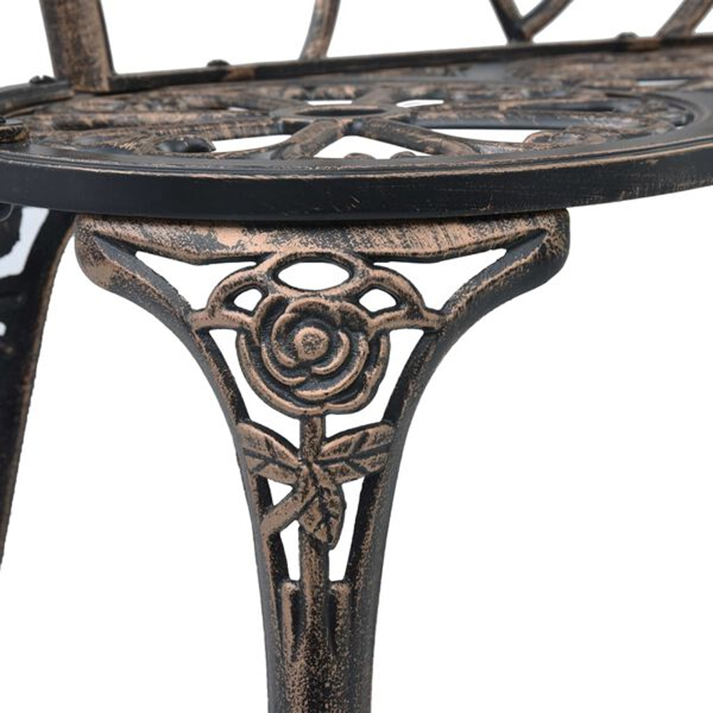 Zavino Outdoor Aluminium Seating Bench in Bronze