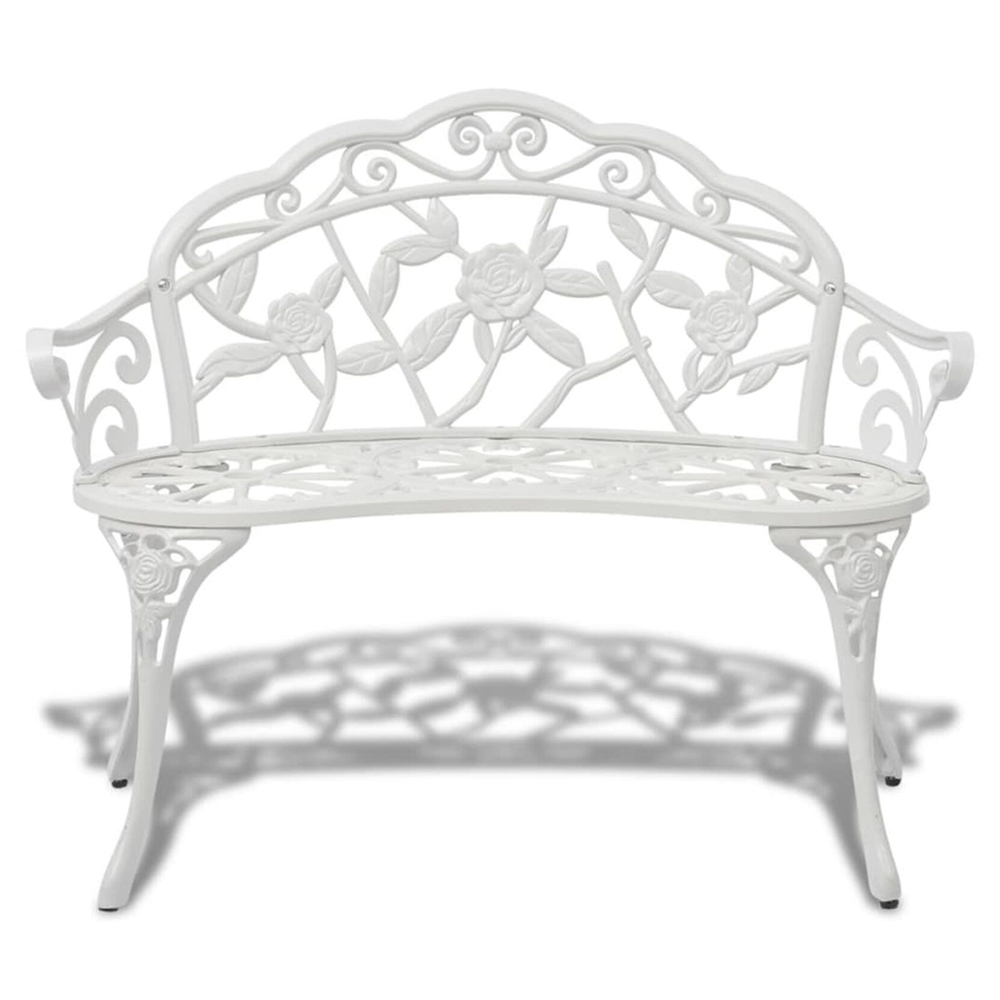 Zavino Outdoor Aluminium Seating Bench in White