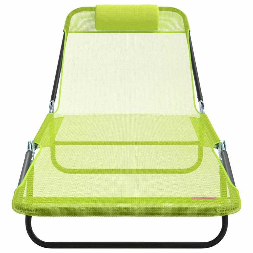 Zavira Garden Textilene Folding Sun Lounger in Green