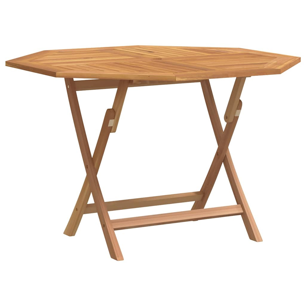 Zaviso Garden Octagon Solid Wood Dining Table in Brown