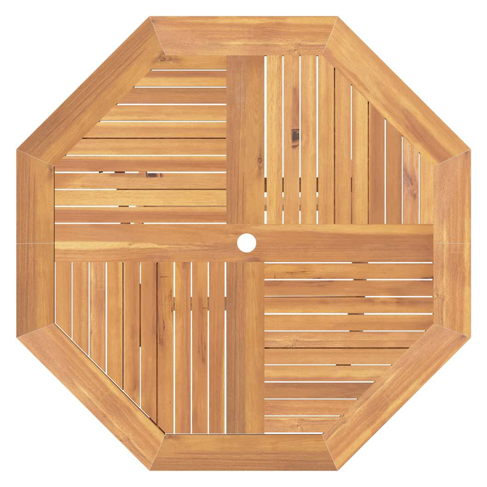 Zaviso Garden Octagon Solid Wood Dining Table in Brown