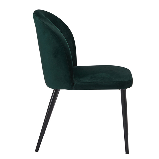 Zazie Green Plush Velvet Dining Chairs In Pair_3