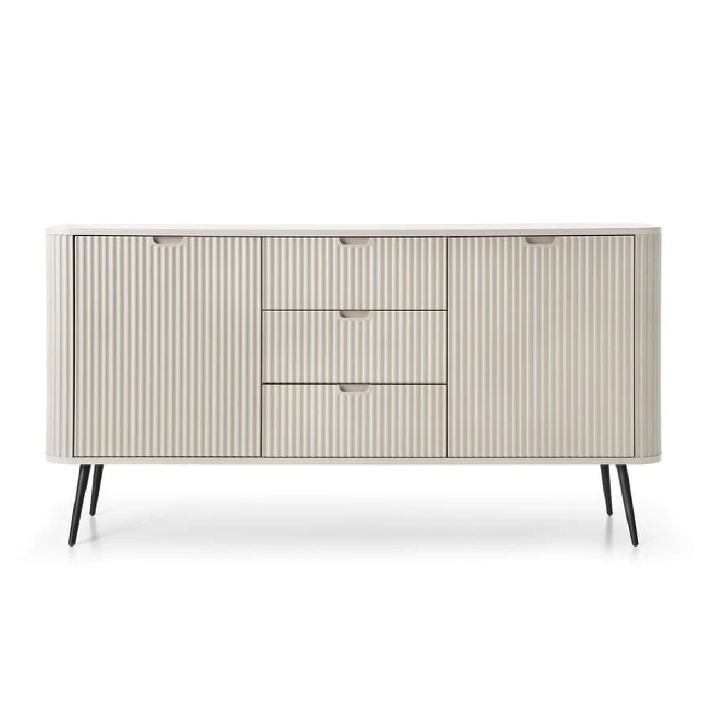 Zebulon Wooden Sideboard With 2 Doors And 3 Drawers In Cashmere