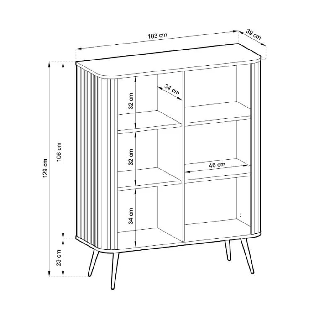 Zebulon Wooden Storage Cabinet With 2 Doors In Black