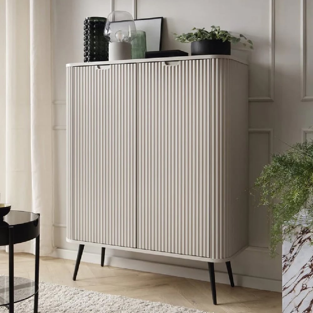 Read more about Zebulon wooden storage cabinet with 2 doors in cashmere